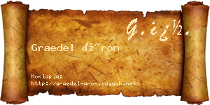 Graedel Áron névjegykártya
